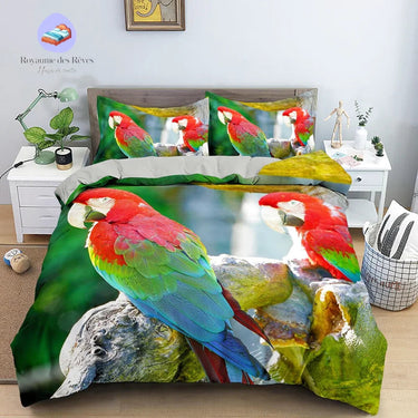 Housse de Couette Imprimé Perroquet